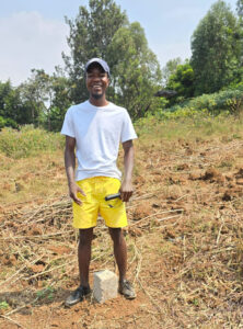 Placing the first brick
